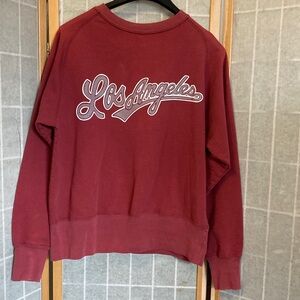 Red Los Angeles crew neck Sweatshirt for men or women